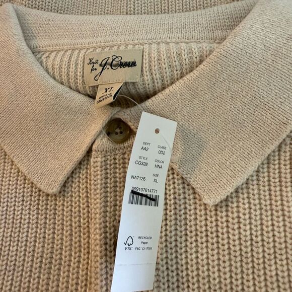 J.Crew Ribbed heritage cotton sweater-polo NWT Size XL - Picture 8 of 8